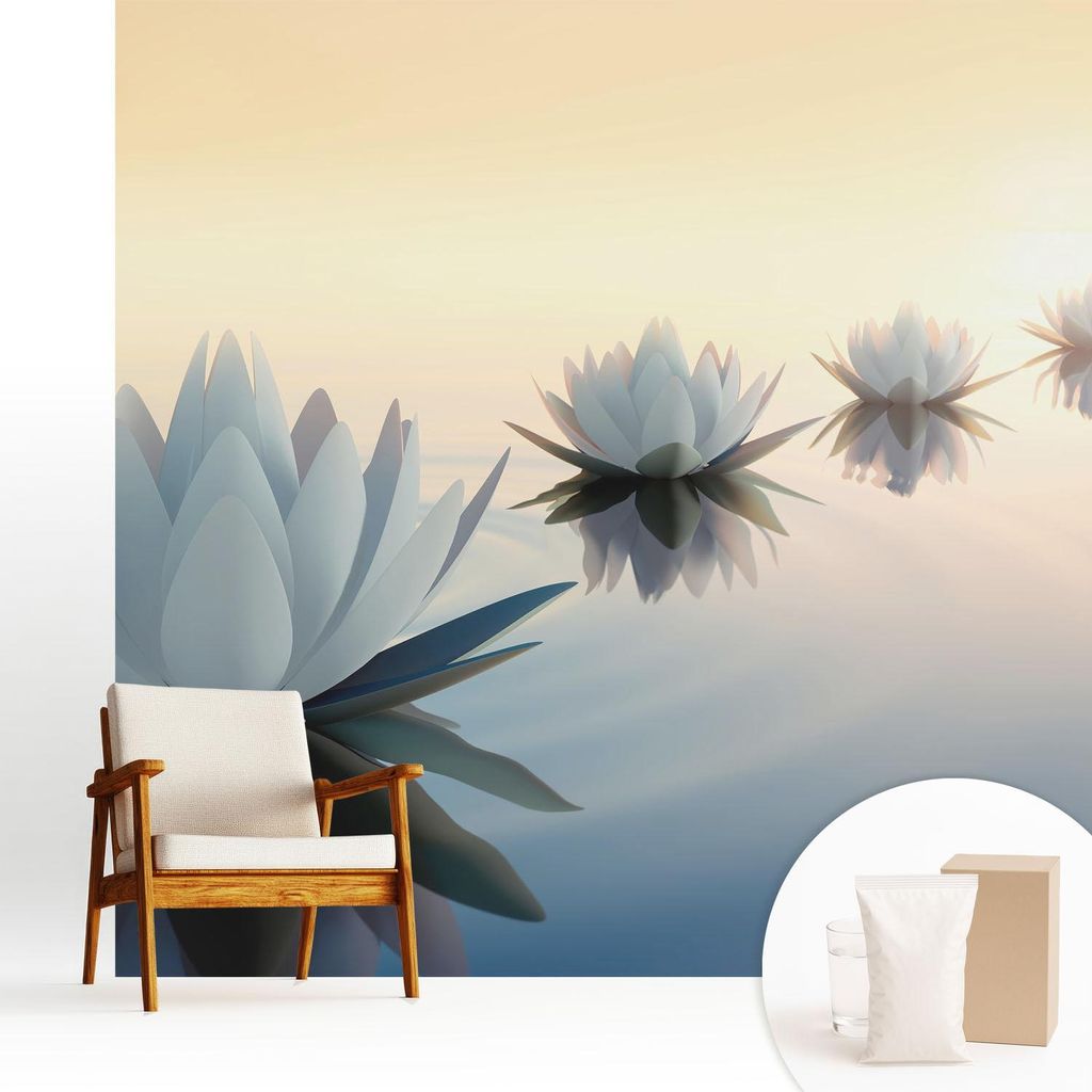 Fototapete - 250x250 cm - Tapete - Wandtapete - Wandbilder - Dekofolie - Tapete Folie - Wand - Dekoration - Wohnzimmer - Ein friedlicher Ausblick