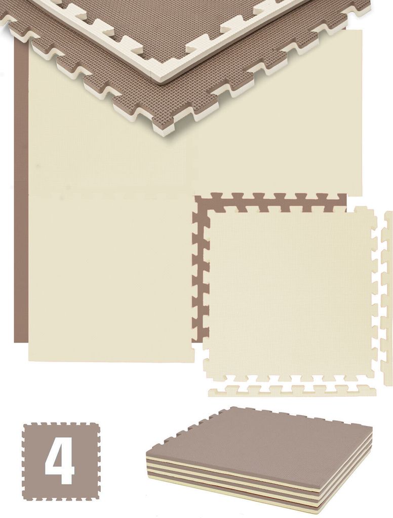 Tappetino EVA-008 50x50 cm, 2 cm, marrone-beige, 4 Immagine del prodotto 
