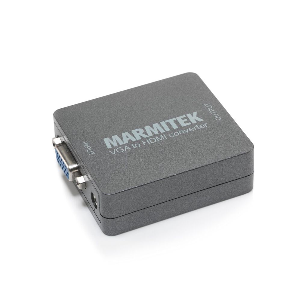 VGA auf HDMI Adapter - Marmitek Connect VH51 - Konverter PC zu Beamer - 3,5 mm Audio-Anschluß - Full HD - Keine Software notwendig - 720 oder 1080...