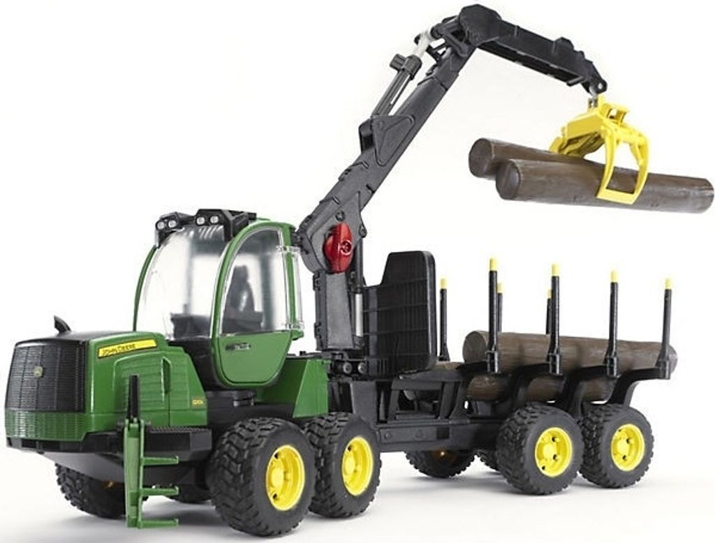 Bruder 02133 - John Deere 1210E bagr s drapákem na dřevo, Obrázek produktu 30
