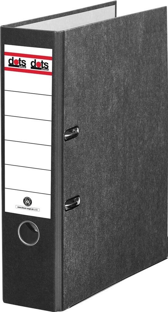 dots Ordner schwarz marmoriert Karton 8,0 cm DIN A4