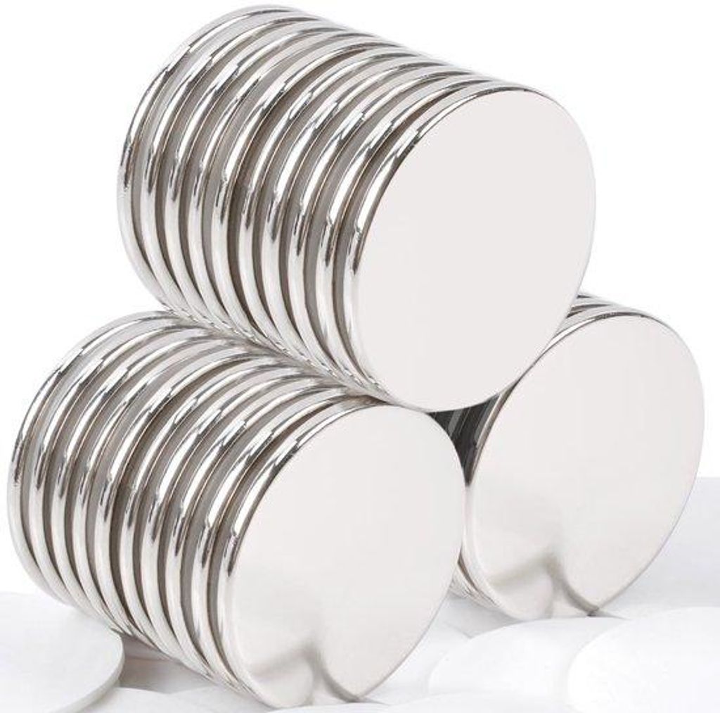 30mm Neodymium-Magneten, Sterk, Groot, Selbstklebend, 30 Stück