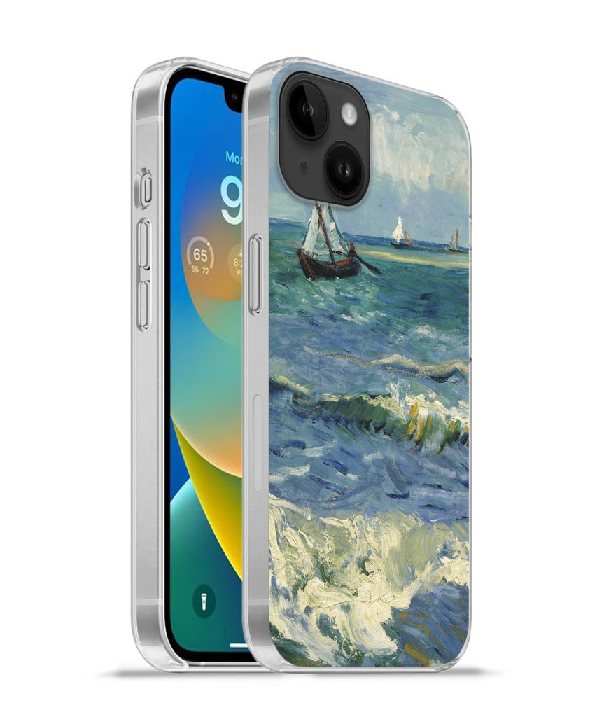 MuchoWow Handyhülle Schutzhülle Hülle für Apple iPhone 14 Plus - Soft case Meereslandschaft bei Les Saintes-Maries-de-la-Mer - Vincent van Go...