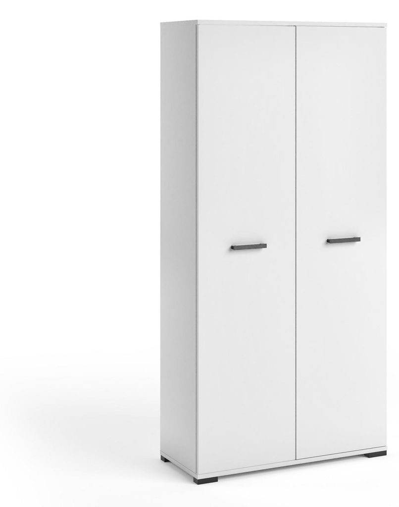 Masseno Drehtürenschrank ALBANO 90/186/56cm 2-türig Weiß