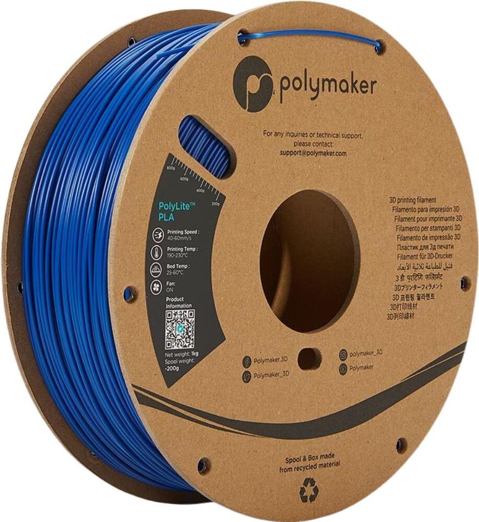 Polymaker PolyLite PLA Filament Blue 1,75mm 1KG