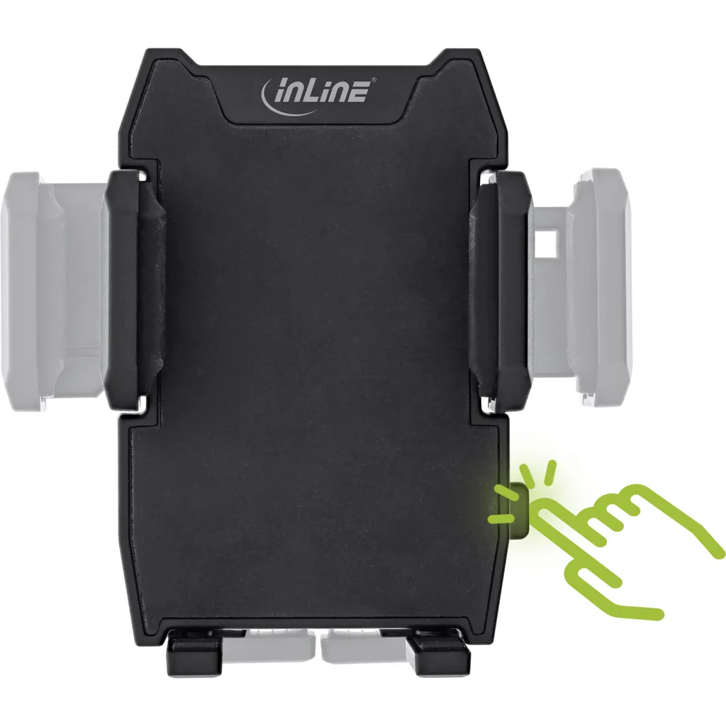 InLine One Click Easy II: Supporto Auto Smartphone Ventosa/Griglia - 2