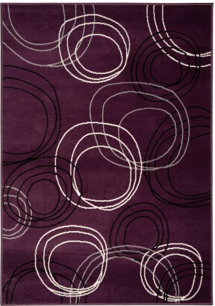 Tapis Lilas Circles 160x230 cm - Matière Douce et Finition Haut de Gamme