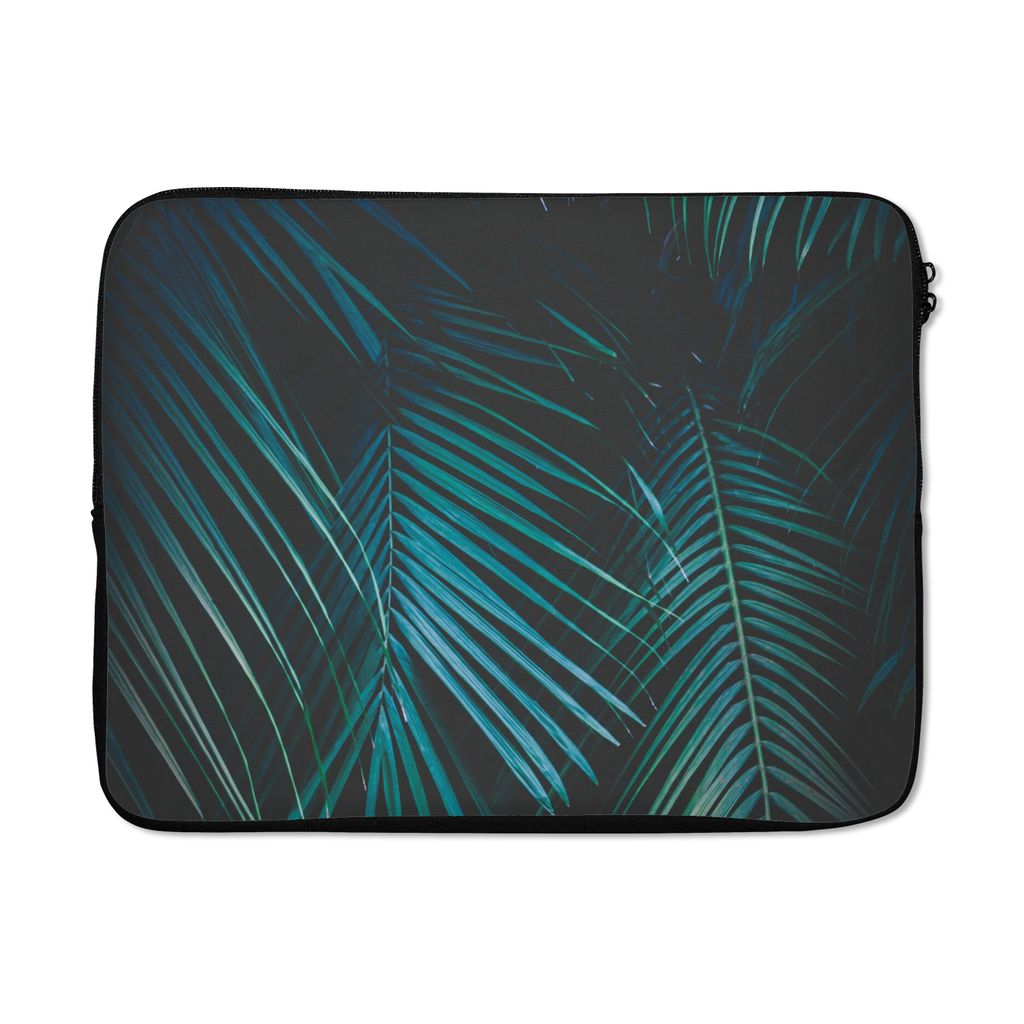 MuchoWow Laptop Hülle 17 Zoll Laptoptasche Palme - Palmenbaum - Tropisch - Zipper - Schutzabdeckung