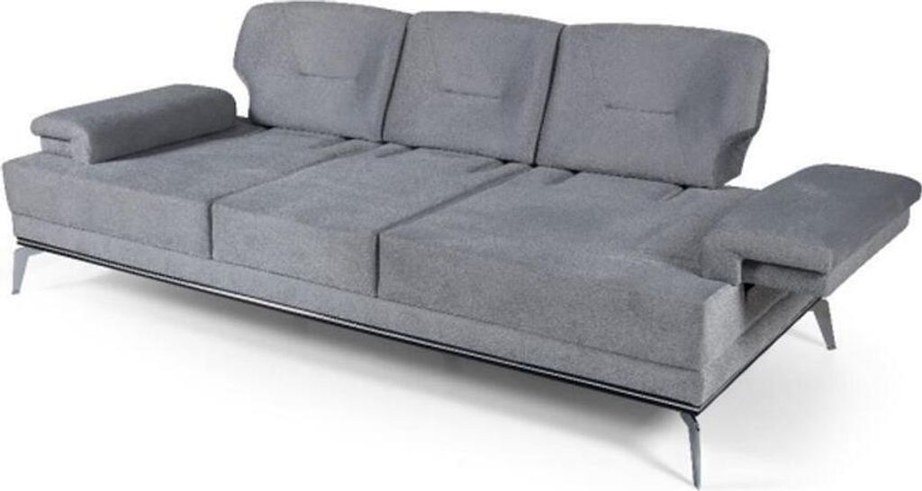 Sofa Design Dreisitzer Grau 3 Sitzer Polstersofa Couch JVmoebel