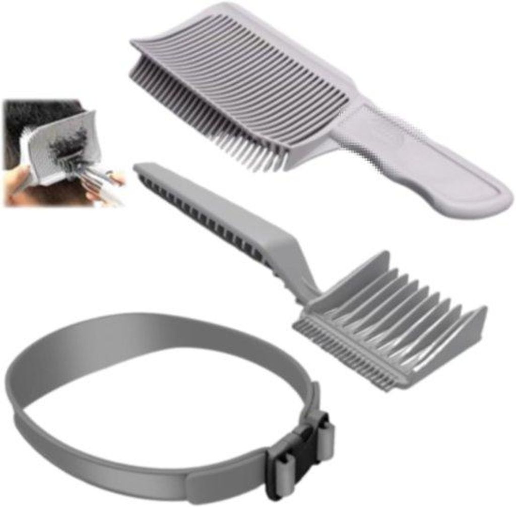 Haarpflege-Set für Männer, 3-teiliges Set mit Federkamm, Haarbürste und Silikon-Haarband