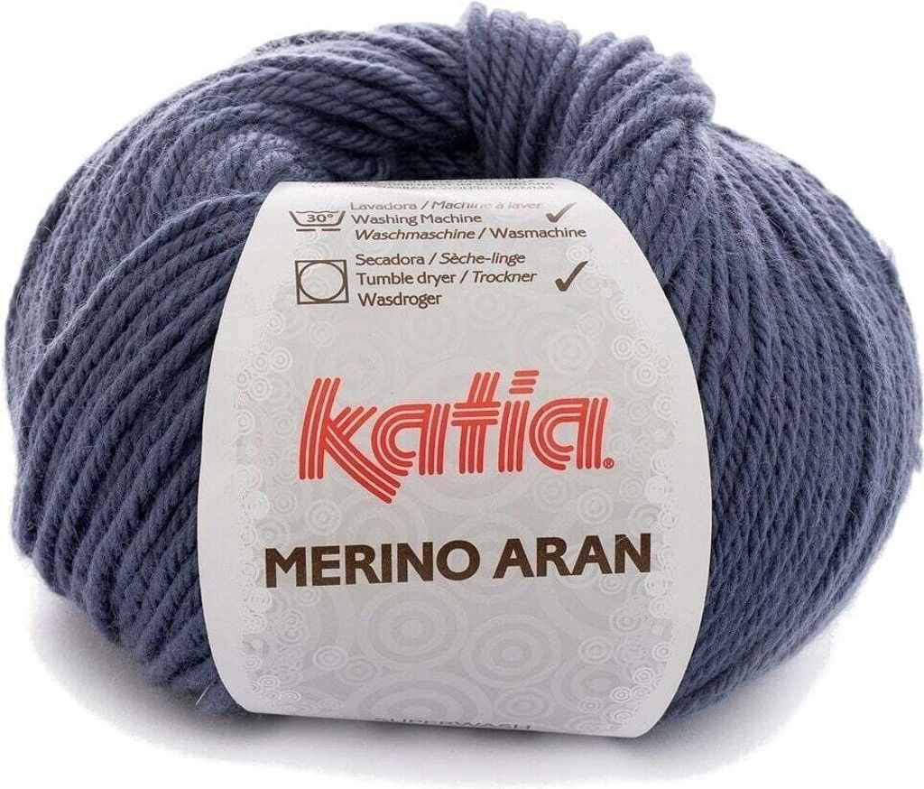 Katia Merino Aran 58 Medium Blue Strickgarn Produktbild 