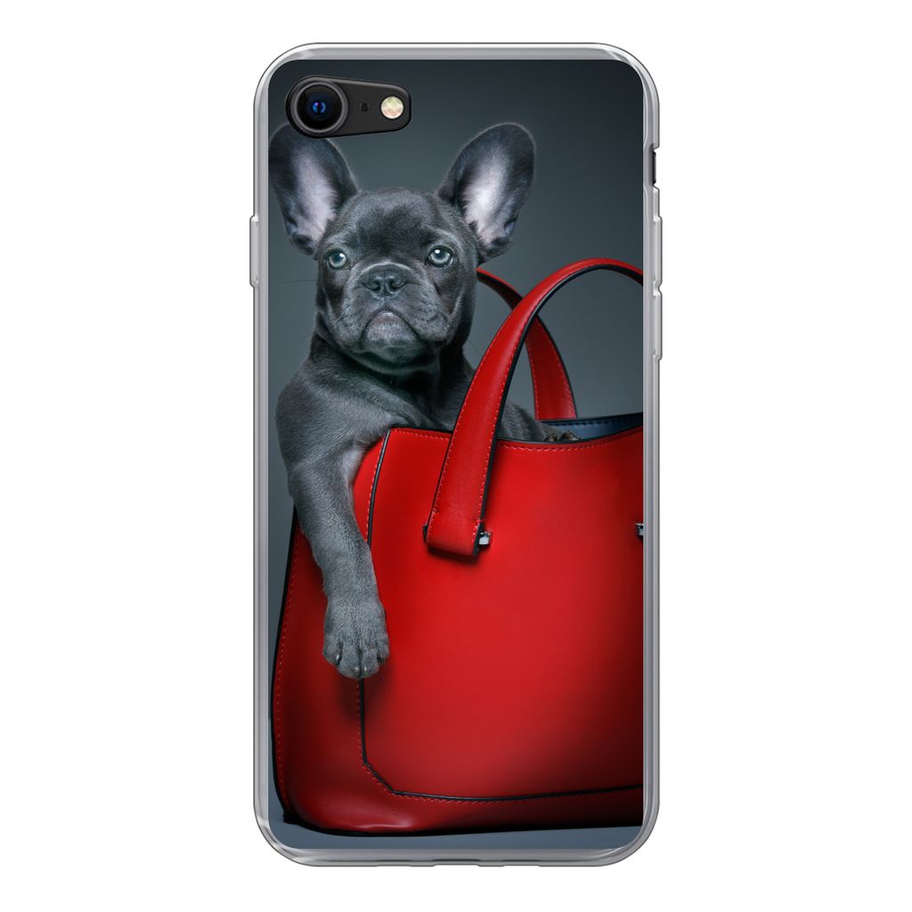 MuchoWow Handyhülle Schutzhülle Hülle für iPhone SE 2020 Hund - Lustig - Tasche - Kinder - Jungen - Mädchen - Kinder Silikon Softcase Handy ...