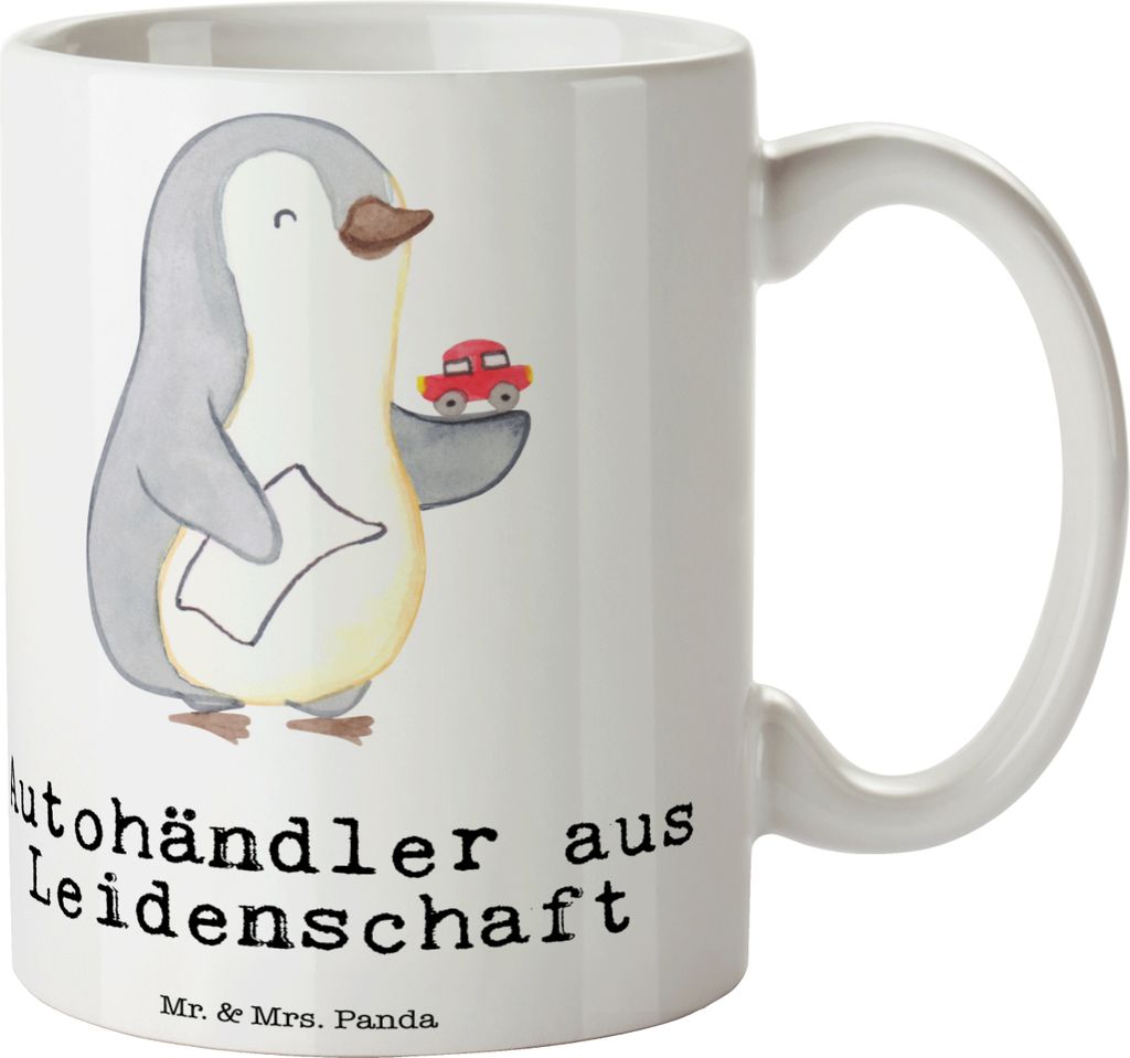 Mr. & Mrs. Panda Kaffeetasse Autohändler Leidenschaft - Weiß - Geschenk, Autohandel, Lustig, Tasse, wagenhändler, Trinkbecher, Becher, Spruch, K...