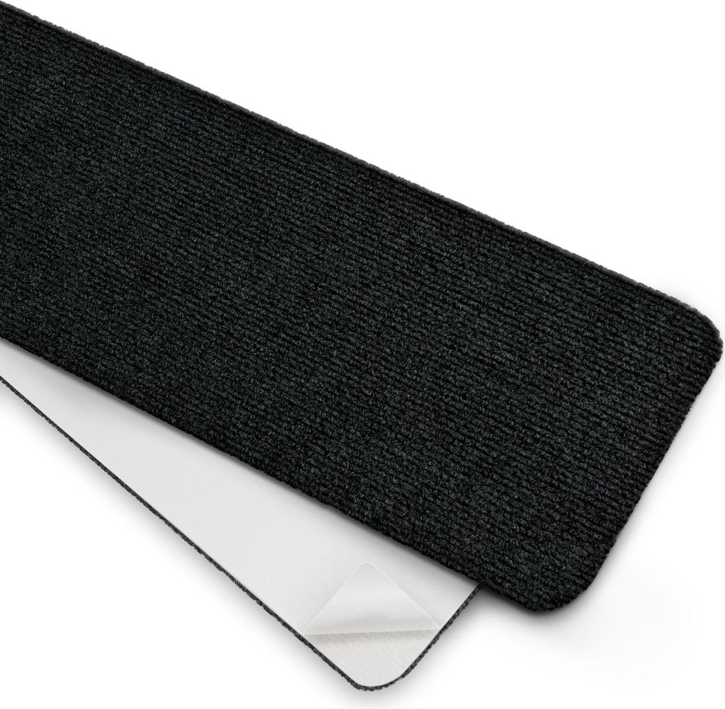 QUEST tappetino per scale dritto nero 1 pezzo Immagine del prodotto 
