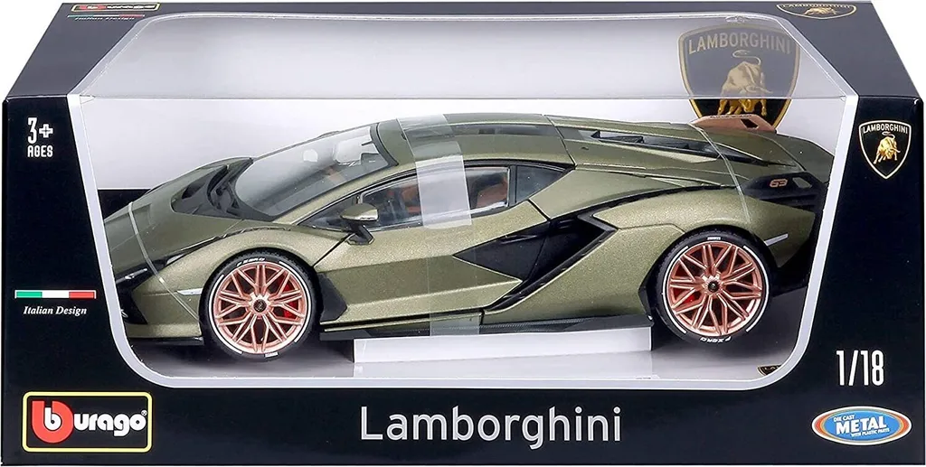 Lamborghini Sian FKP 37 Bburago 1:18 - Finition Or avec Portes Ouvrantes