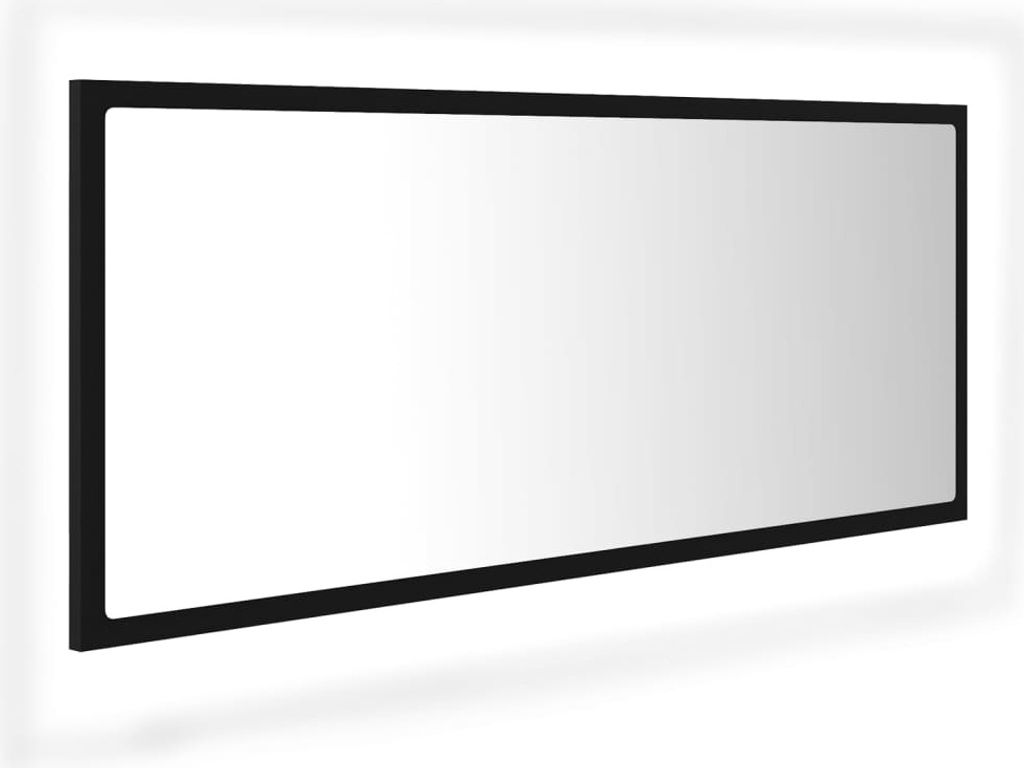 LED kúpeľňové zrkadlo čierne 100x8,5x37 cm akryl Obrázok produktu 