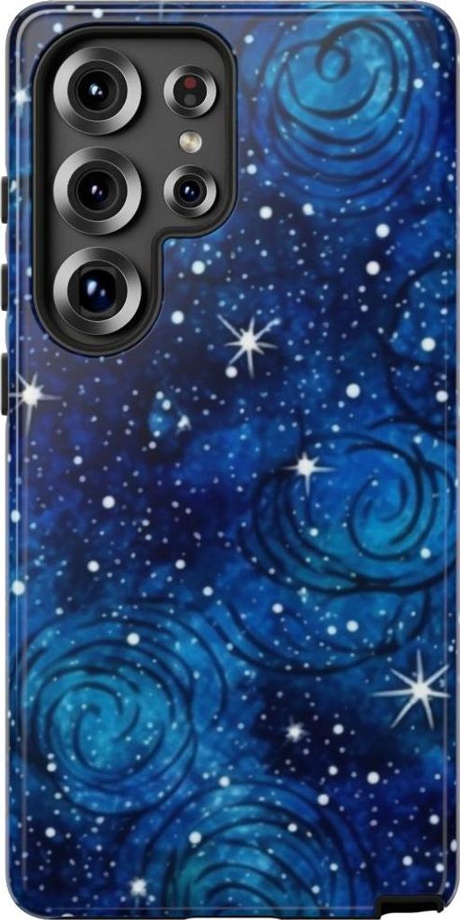 Sternenklare Galaxie in Blau – Hülle Kompatibel mit Samsung Galaxy S25 Ultra