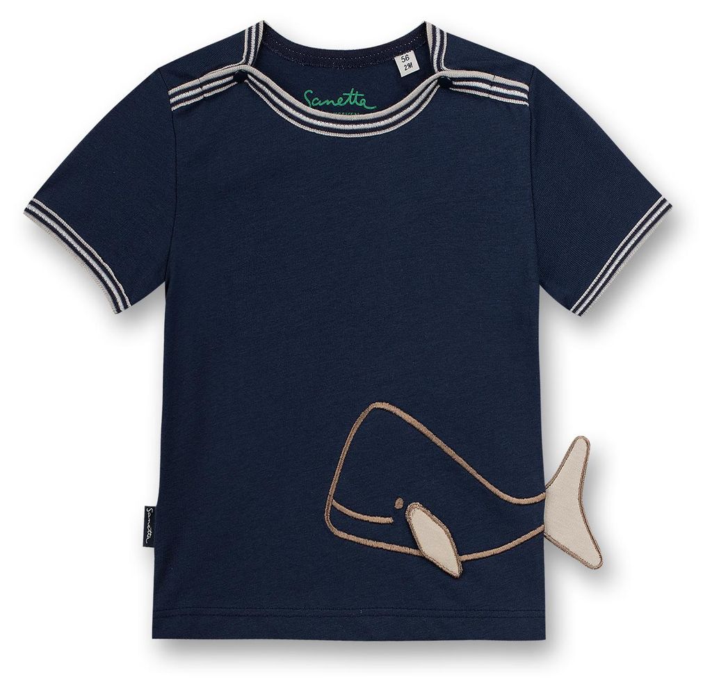 Sanetta Fiftyseven Jungen T-Shirt dunkelblau Wal 62