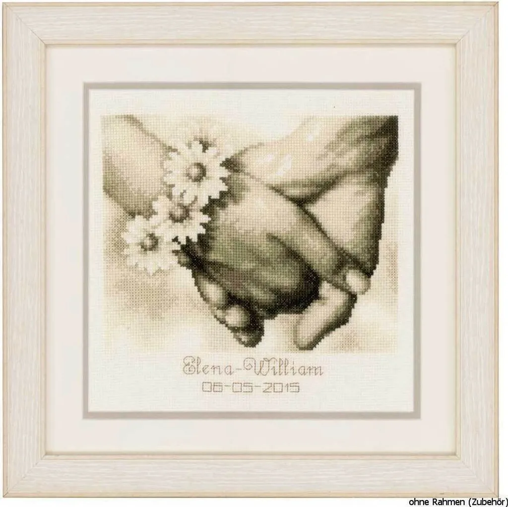 Vervaco Kit Broderie Point de Croix Compté Frisch Vermählt Mariage