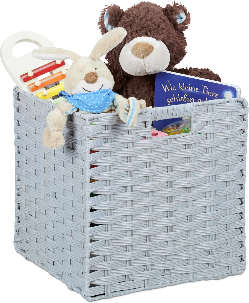 Rangement jouets et vêtements lot de 2 paniers pliables gain de place