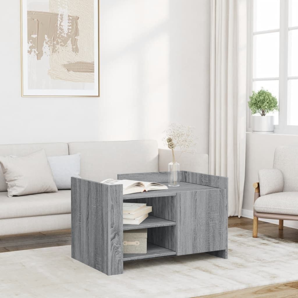 Maison Exclusive - Couchtisch Grau Sonoma 80x50x50 cm Holzwerkstoff