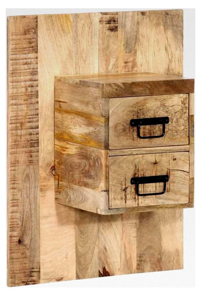 Nachttisch 60x32x80 cm aus massivem Mangoholz