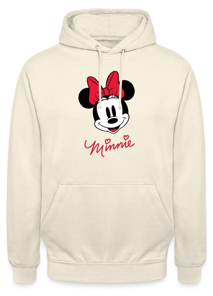Mickey & Minnie Schriftzug Uni Hoodie, S, Produktbild 