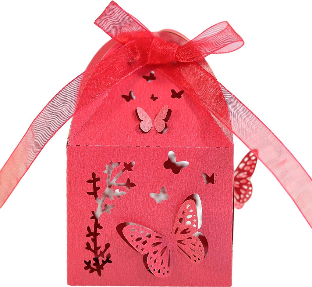 50Pcs Hochzeit Geschenk-Box, Laser Cut Candy Geschenk-Box Papier-Box Mit Band Für Hochzeit Dekoration Party Favor Kleine Geschenk-Verpackung