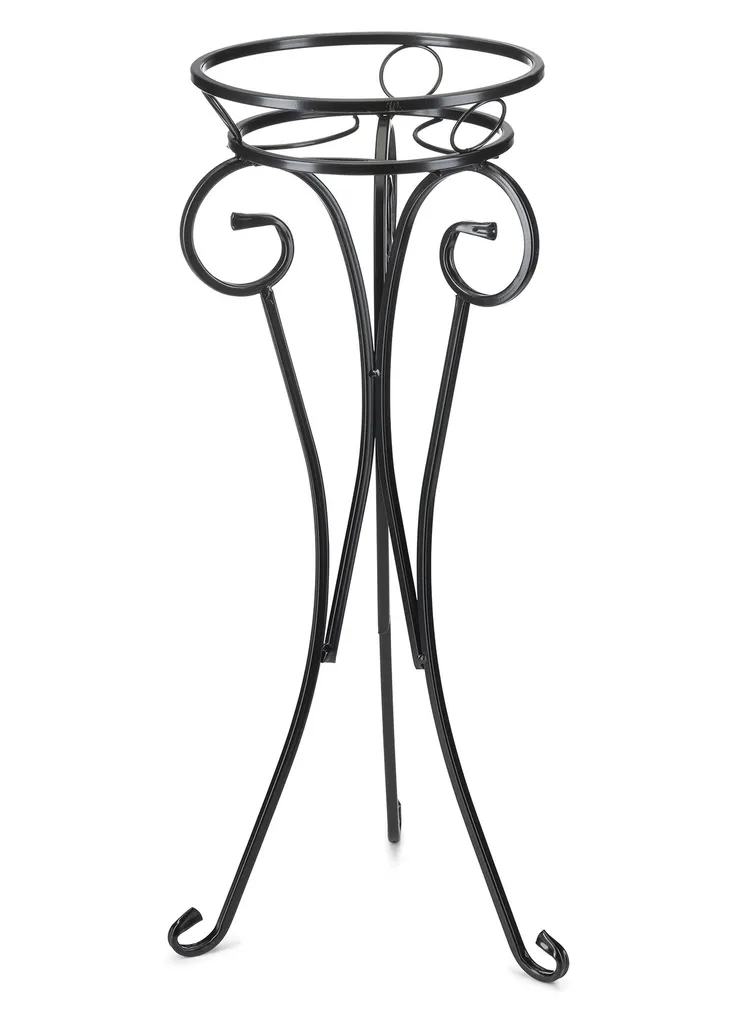 Support de Fleurs Noir Robuste en Métal 34x74 cm - Structure Stable