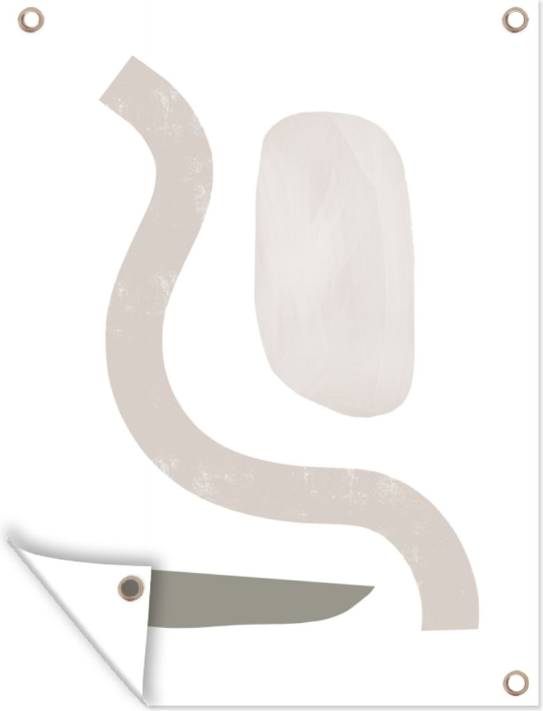 MuchoWow 30x40 cm Outdoor-Poster Gartendeko Sichtschutz Garten Poster für den Garten Pastell - Minimalismus - Gestaltung