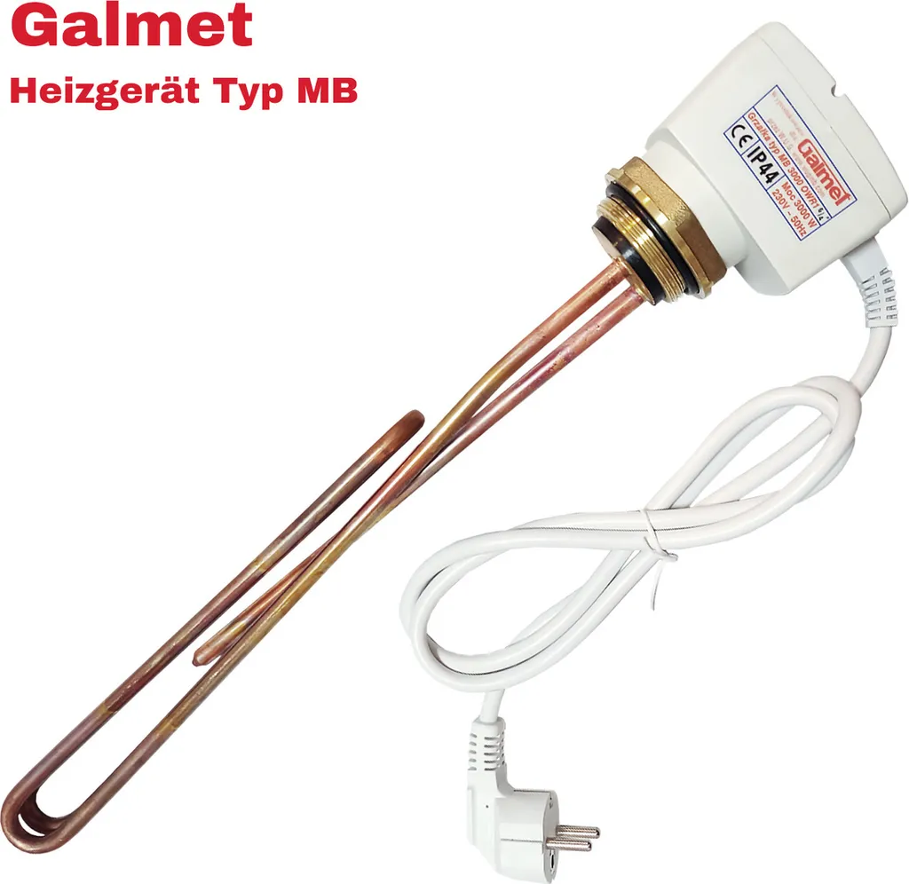 Cartouche chauffante Galmet 3kW 230V 6/4 pouce avec thermostat intégré