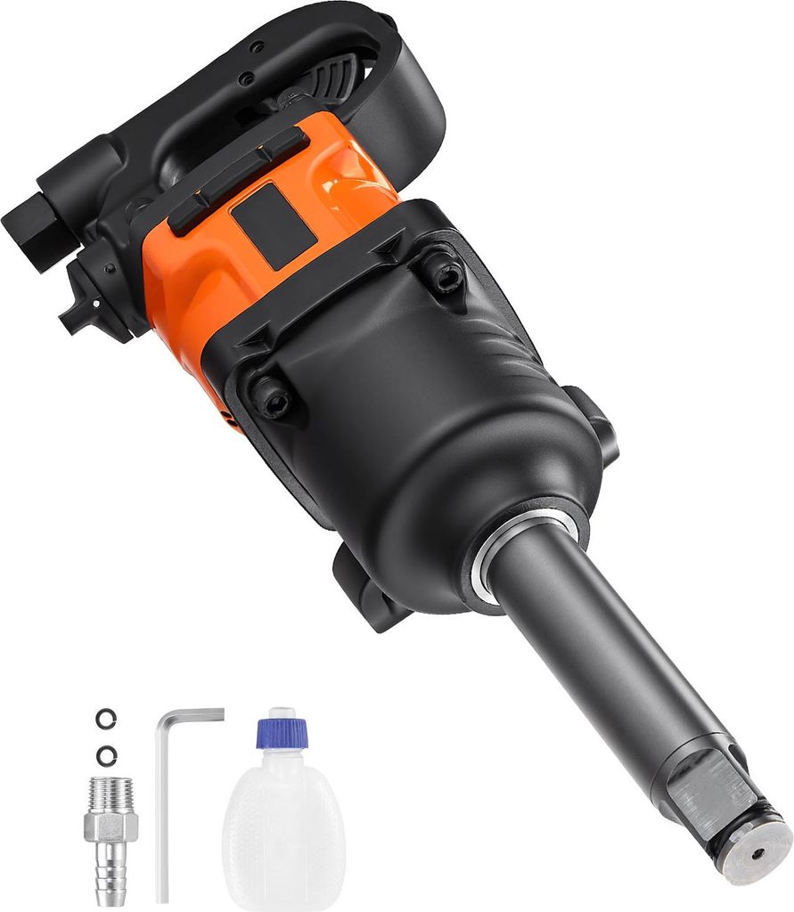 SucceBuy Druckluft-Schlagschrauber mit bis zu 2400 Nm Drehmoment, 6000 U/min, 6-Gang-Einstellung und 152,4 mm verlängertem Amboss für Lkw, Busse ...