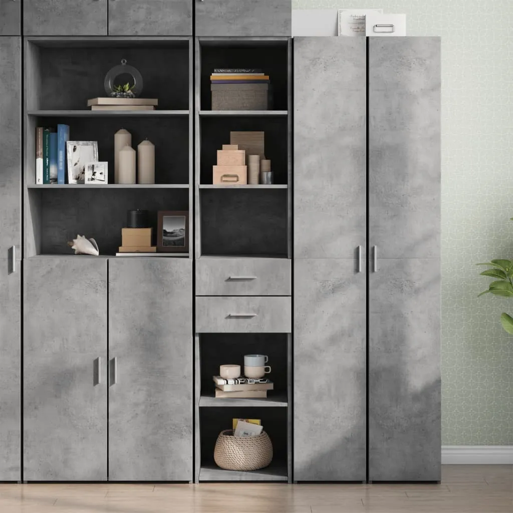 Mobile Alto Grigio Cemento 185cm vidaXL | Design Moderno per Soggiorno