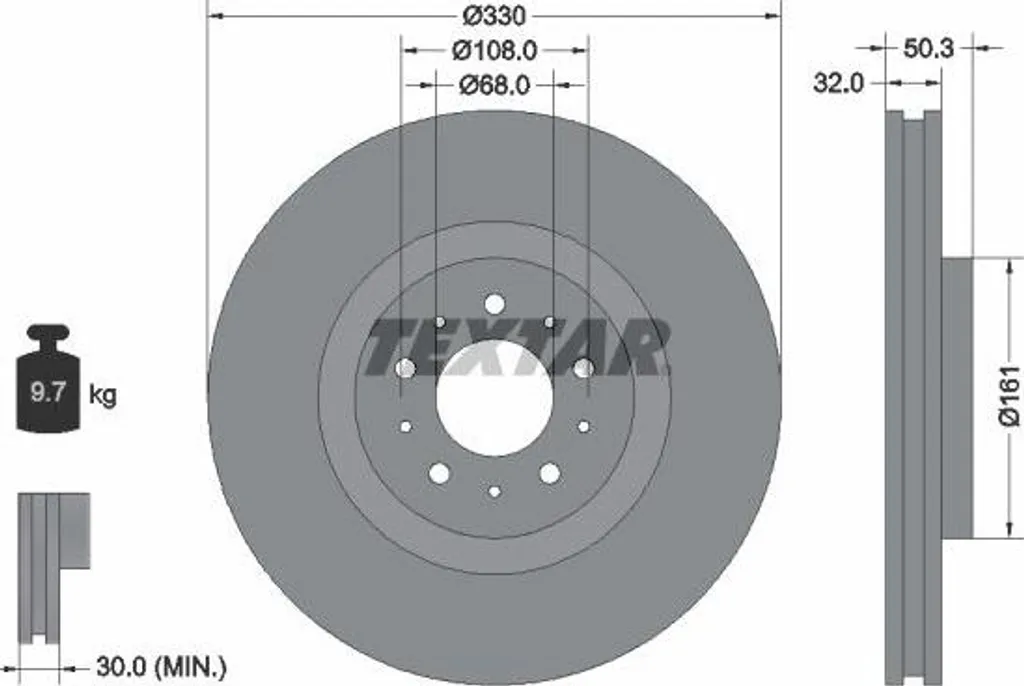 Disque de frein Textar 92178103 : l'essentiel pour votre Volvo S60