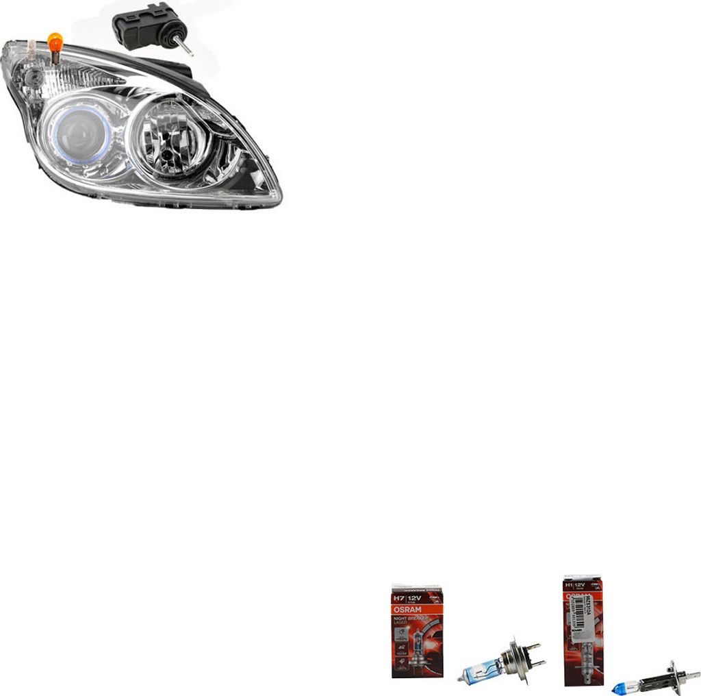 Johns, Scheinwerfer + Osram Night Breaker Laser passend für Hyundai i30 Rechts 921302B000 921303K000 921022L020 921042L020 921022L120 921042L120