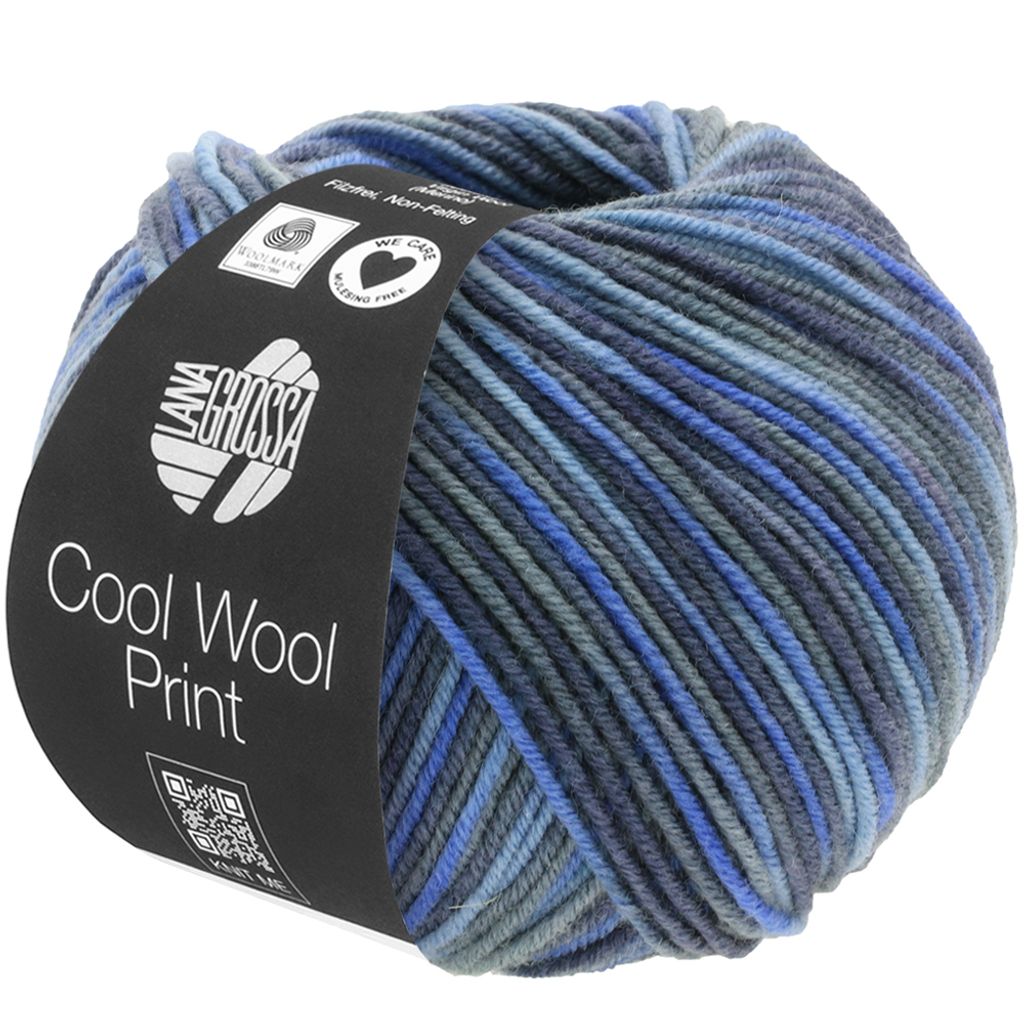 Lana Grossa COOL WOOL PRINT 50 g pflegeleichtes Strickgarn Produktbild 