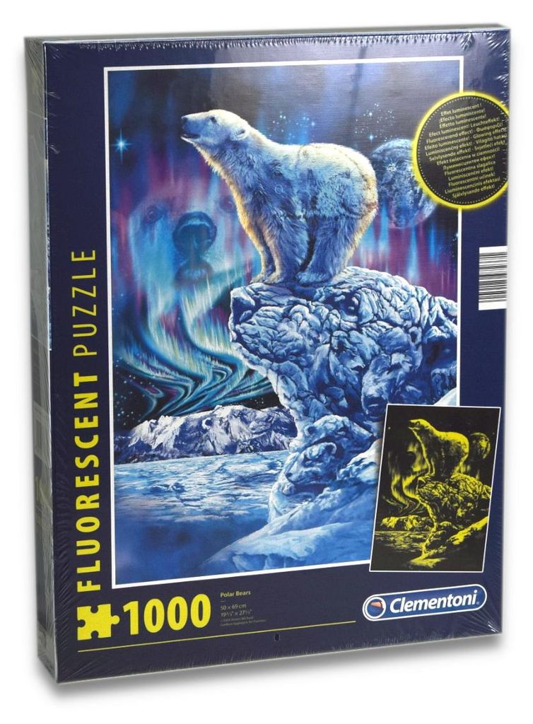 Clementoni 97237 - Puzzle - Lední medvěd (fluorescenční, Obrázek produktu 