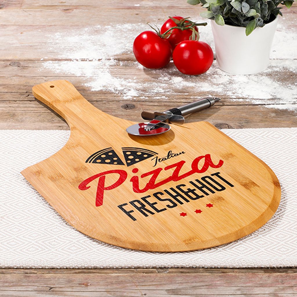 Pizzabrett Schneidbrett 53x31x1cm Servierplatte Servierbrett Pizza Brett Holz