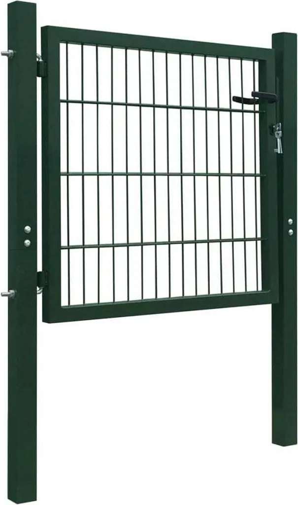 Portail extérieur en acier traité vidaXL vert 105x150 cm résistant