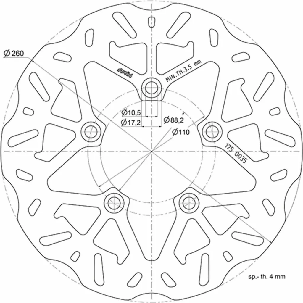Disque de frein POLINI D.260 : Finissez-en avec les bruits sur KYMCO 50