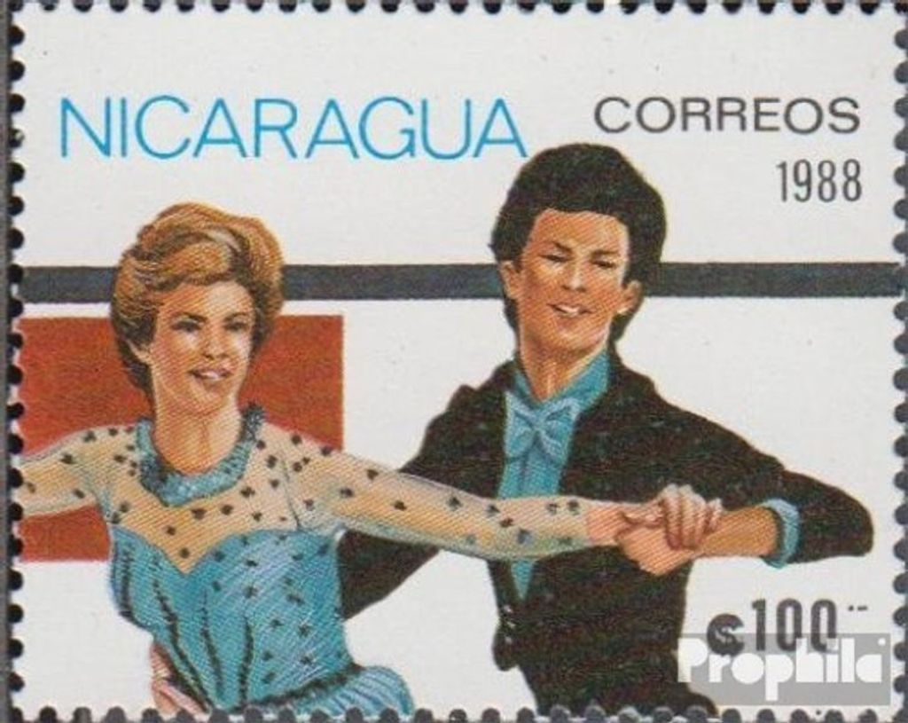 Briefmarken Nicaragua 1988 Mi 2850 (kompl.Ausg.) postfrisch Olympische Winterspiele 88