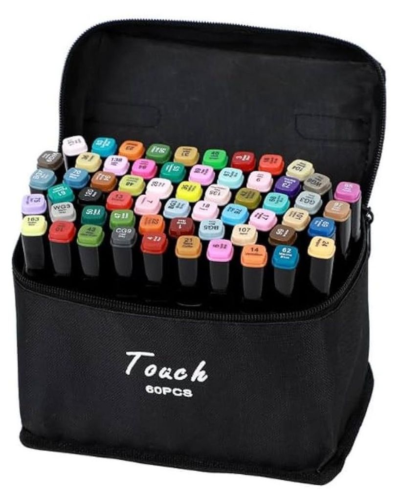 Extralink Alkoholmarker Set 60 Filzstifte mit Tasche Produktbild 