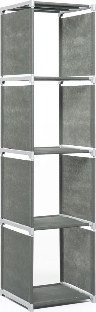 4er Säule Raumteiler Regal Standregal Wandregal Dekoregal "Allice I" Anthrazit