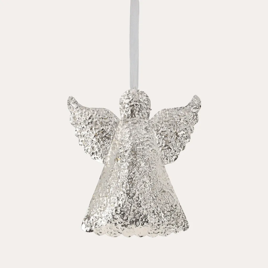 Ange de Noël en métal incassable : déco chic pour familles et enfants