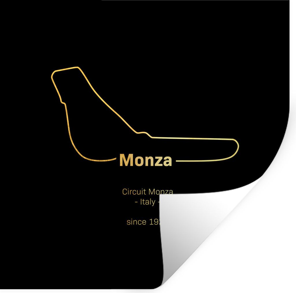 MuchoWow Wandtattoo Wandsticker Wandaufkleber Monza - Formel 1 - Rennstrecke 80x80 cm Selbstklebend und Repositionierbar - Wierderverwendbar - Se...