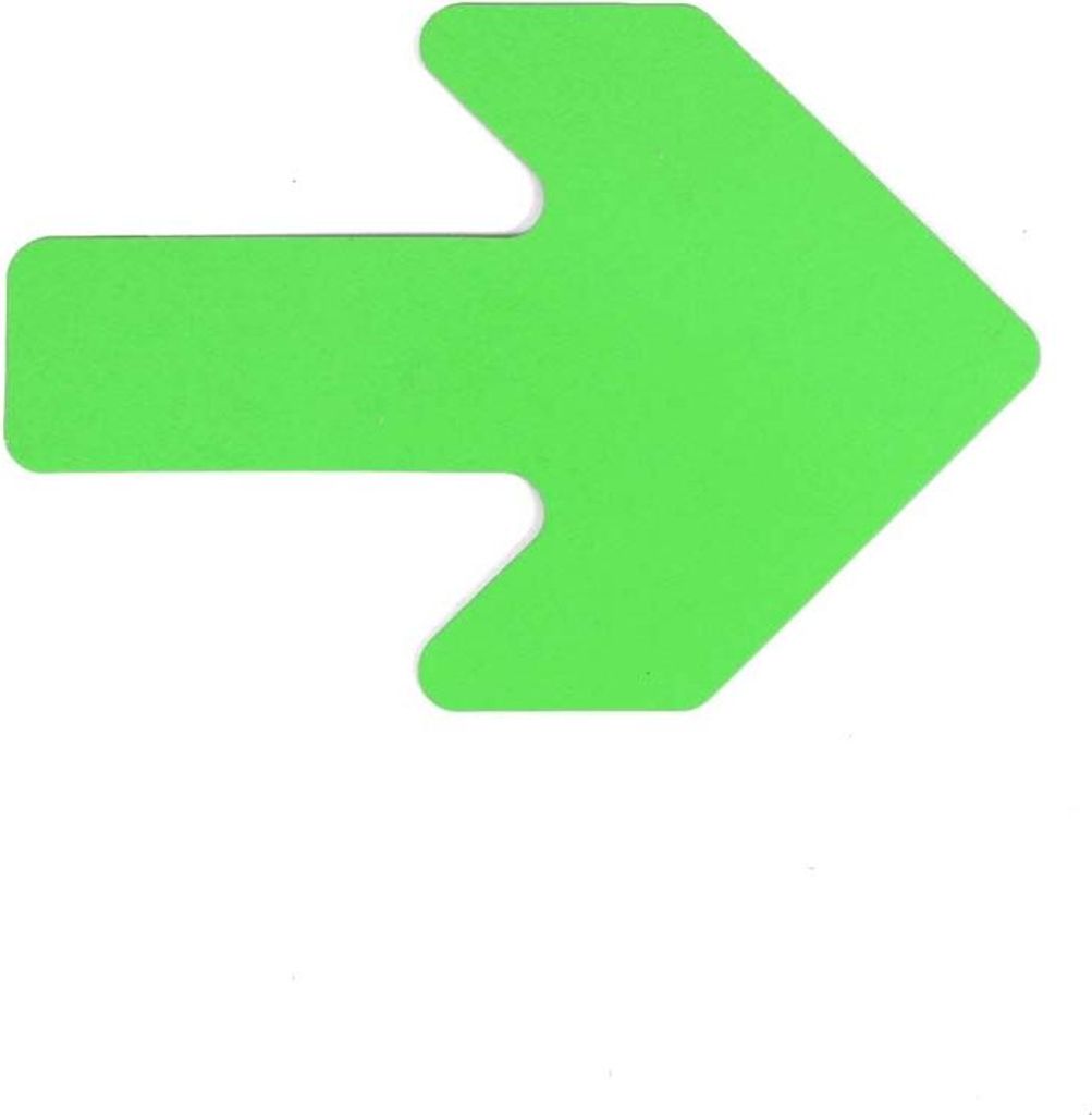 Pfeil - Anti - Rutsch Grün 13 x 19 cm Anti - Rutsch - Bodenaufkleber - Grün - Anti - Rutsch - Polyvinyl chloride (PVC) - 0,78 mm - Innenbereich -...
