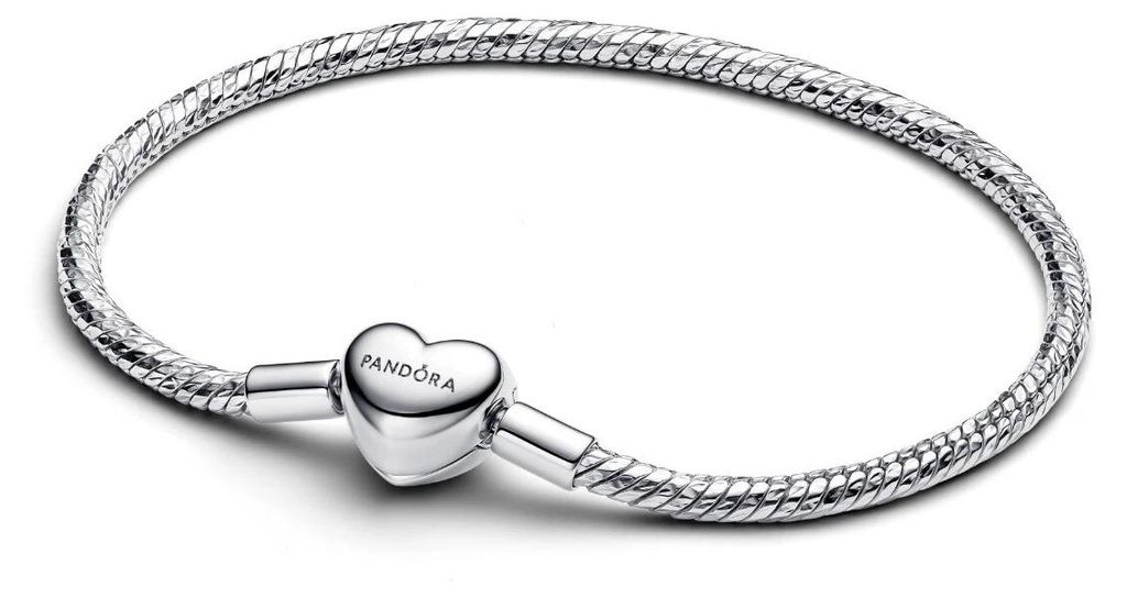 Pandora Schlangen-Gliederarmband Facette Herzverschluss Produktbild 