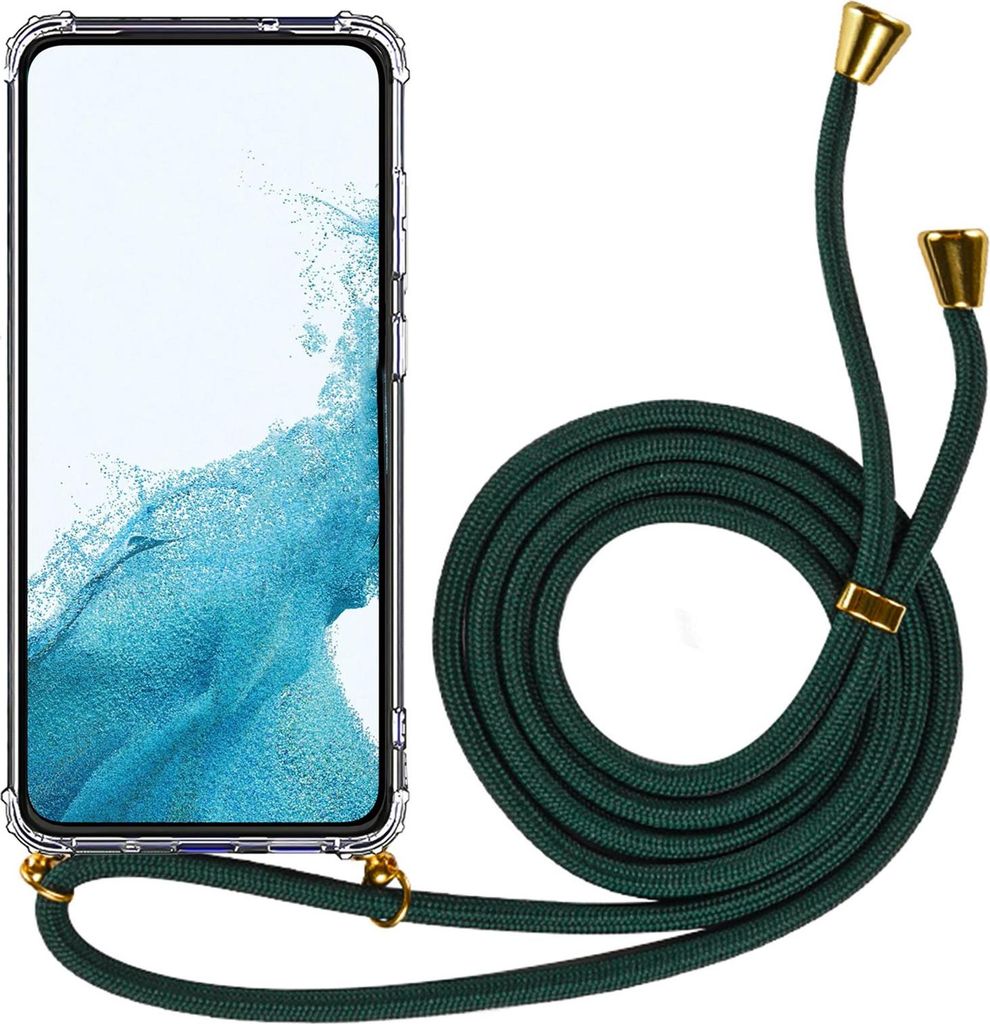 Handykette für iPhone 12 Pro Max Case zum umhängen Schutzhülle Kordel Handy Hülle, Halsband Grün