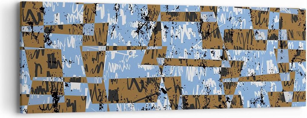 Bild auf Leinwand - Leinwandbild - Abstraktion modern - 90x30cm - Wand Bild - Wanddeko - Wandbilder - Leinwanddruck - Bilder - Kunstdruck - Wanddek...