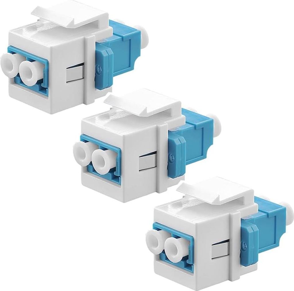 3 Stück LC auf LC Kupplung Multimode Faser LC Faser Kupplung Weiblich zu Weiblich Verbindung Keystone Jack LC Faser Modul für Wandpaneele Patch P...